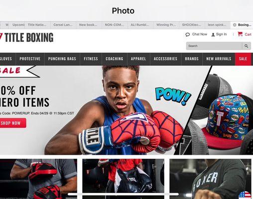 Christopher on the cover of Title Boxing's Website