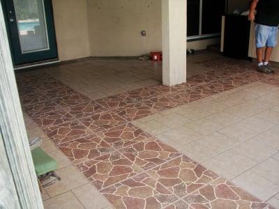 Outdoor tile installation