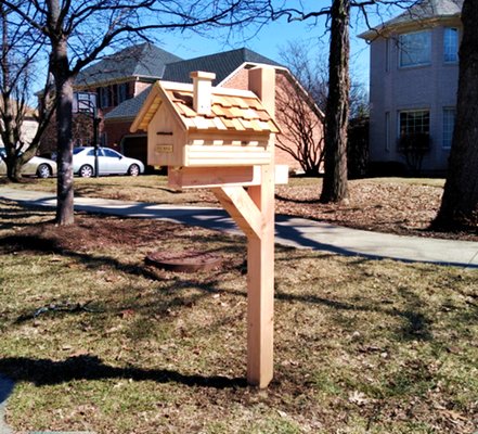 Mailbox Remedies completes this Cedar Mailbox Installation in Naperville, IL. All in price including mailbox installation was $325.00.