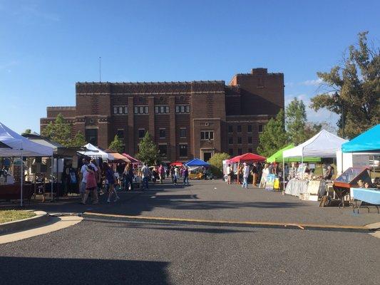 11/12/16. Saturday afternoon. Fall Makers Fair. Municipal Auditorium in background.