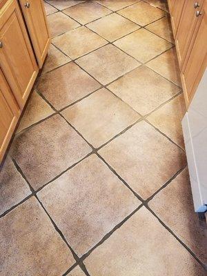 Before on a recent tile cleaning job