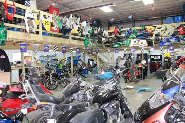 South Dakota's only indoor motorcycle salvage and repair.