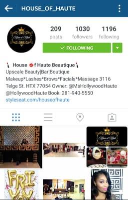 Follow Us on Instagram @house_of_haute