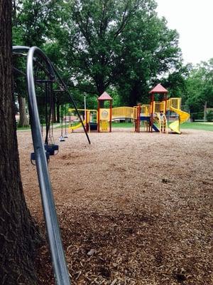 Swings and benches nearby