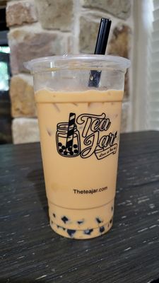 Thai milk tea with boba