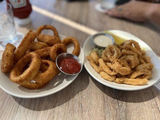 Calamari and onion rings