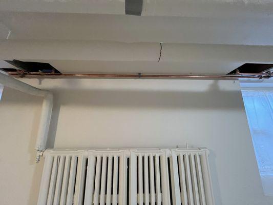 Copper piping installed by P&H