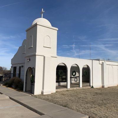 Side view of the Saint Benedict Orthodox Church.