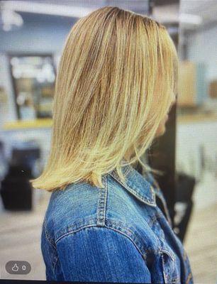 Women's Blonde cut & Color