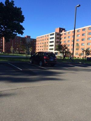 Some of the campus dorms