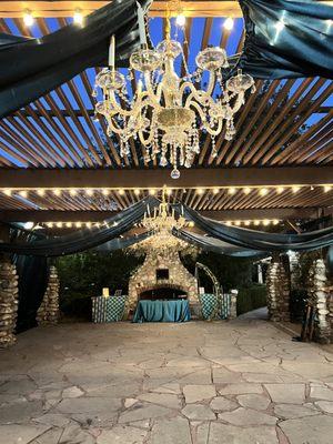 Beautiful wedding under perogola