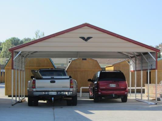 24x21x9 Boxed Eave Carport