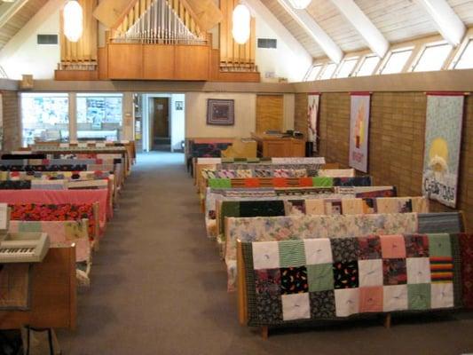 Dedication of quilts to go around the world