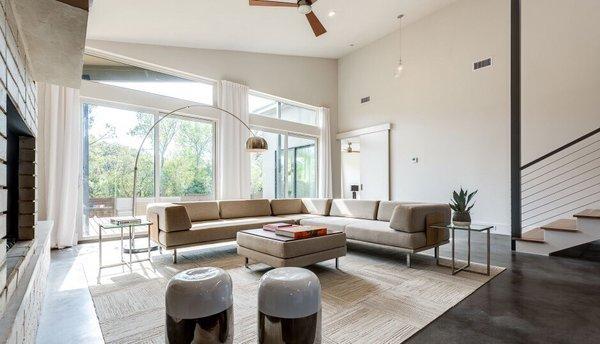 Living area of new construction home near White Rock Lake.