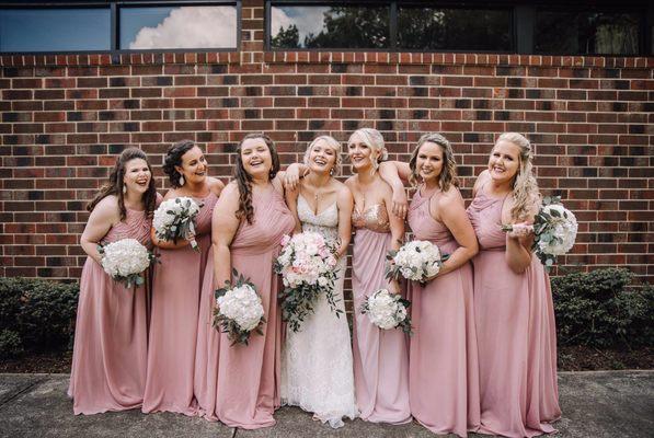 Bridal bouquet and bridesmaid bouquets