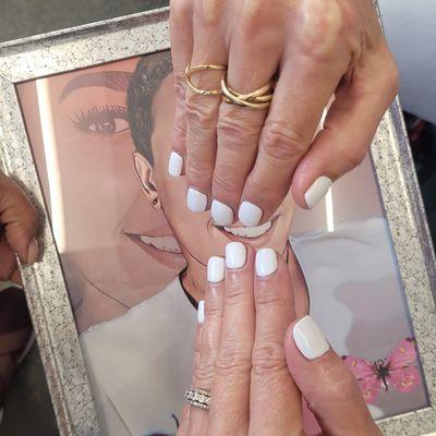 Gel manicure  all white