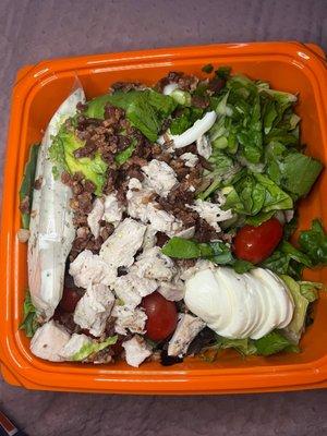 Cobb salad - before dressing and mixing