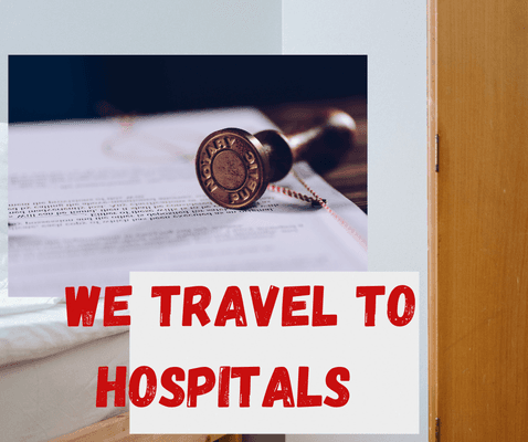 We travel to hospitals!