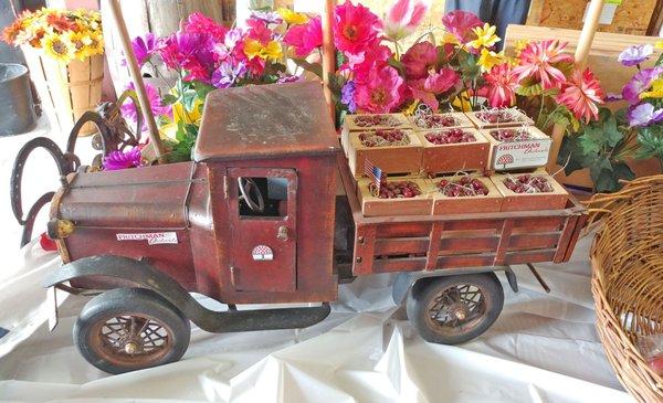 Antique toy truck with cherries!