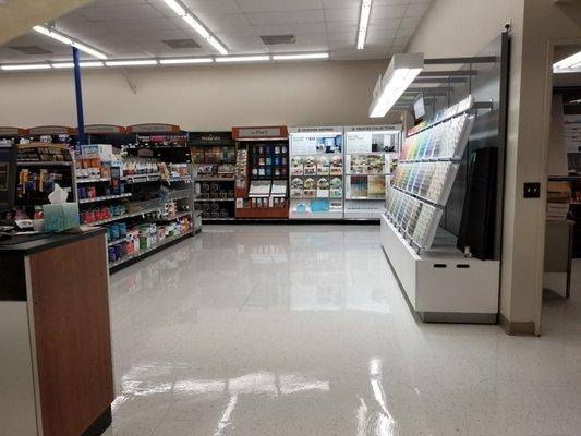 Floors were just stripped and waxed at your Lake Forest Sherwin Williams! We can't wait to help you with your next project!