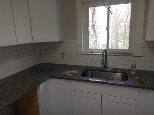 Kitchen cabinets and granite countertops