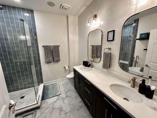 Remodeled master bathroom