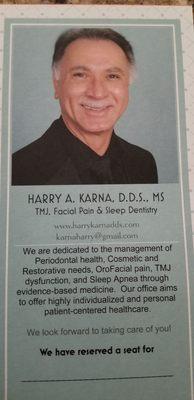 Here is office information  Www.harrykarnadds.com