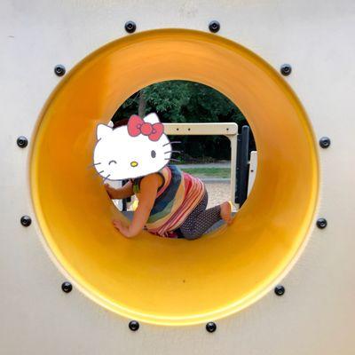 Toddler friendly play sets and little tunnel to crawl through