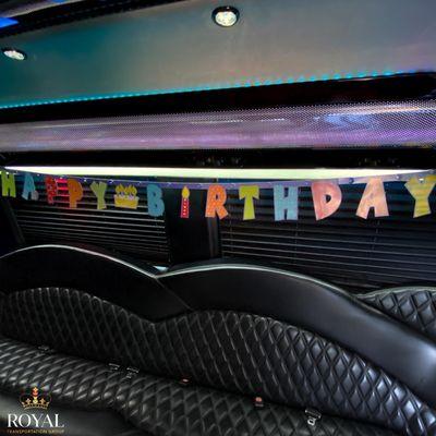 Chauffeured Birthday party celebration