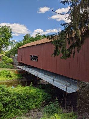 Scaffold for painting the bridge