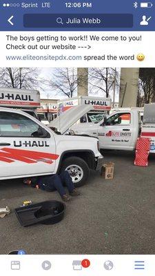 Technician JR on-call for mobile oil changes & repair