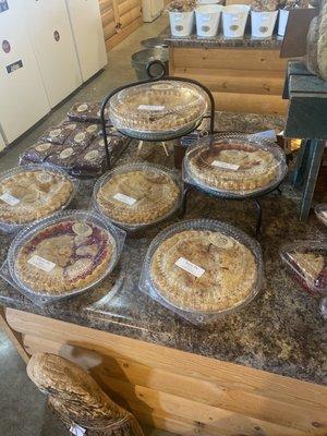 Assortment of Homemade Pies.