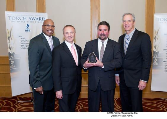 Varco Windows & Doors proudly accepted a 2012 BBB Torch Award for Ethics in the Marketplace.