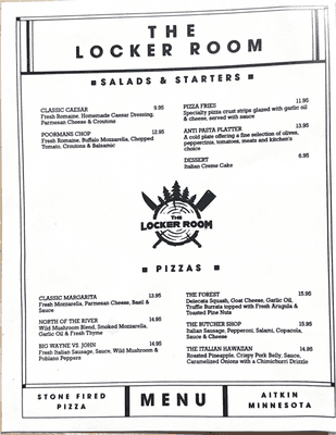 The First temporary menu