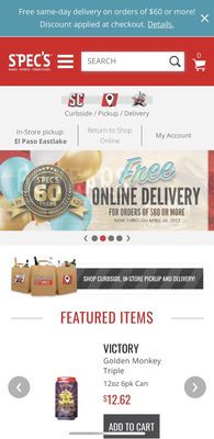 FREE DELIVERY!!! They also have some cool drink recipes on their website.