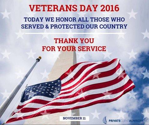 Veterans Day, 2016, Private Client Advisory, Inc., Gainesville, GA