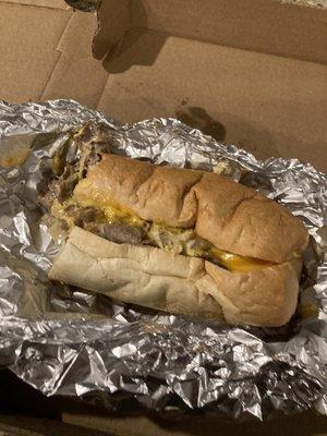 Half of the Philly Cheese Steak