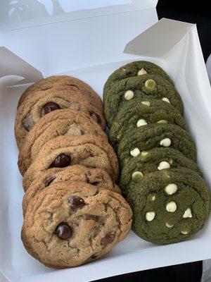 Chocolate Chip & Matcha Cookies