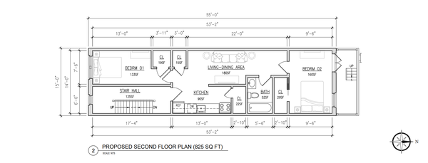 Proposed Second Floor Plan - New Development - BK, NY