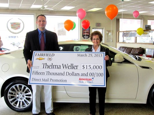 Thelma Weller our recent Grand Prize winner!