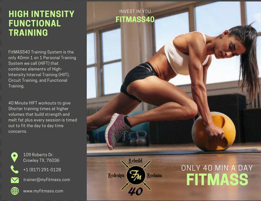 FitMASS40 as Low as $15 per session and only 40min each session