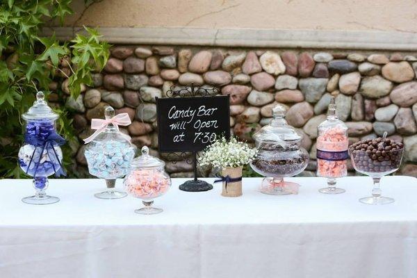 The candy bar at our wedding 7 years ago. They even loaned us the containers.