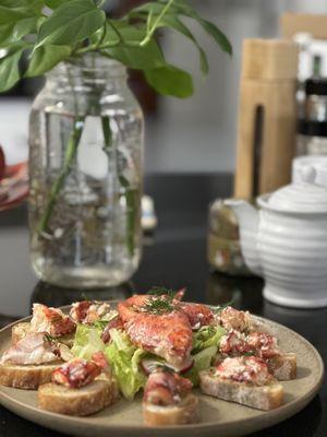 Lobster (Butter, garlic, and dill) Toast