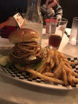 Onion BBQ bacon burger. So good.