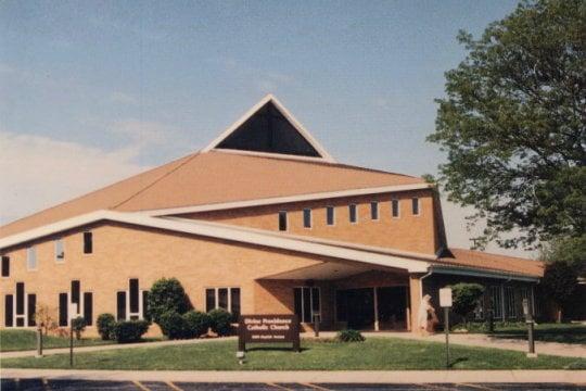 The front of this church. The parish was canonically established on September 12, 1956 and given the name Divine Providence.