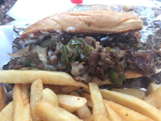 Philly Cheese Steak with the best fries!