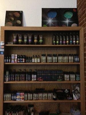 We are a lead distributor for Barn Brews & E-Cig barn family for our vape juice. We also have a lot of other kinds as well!