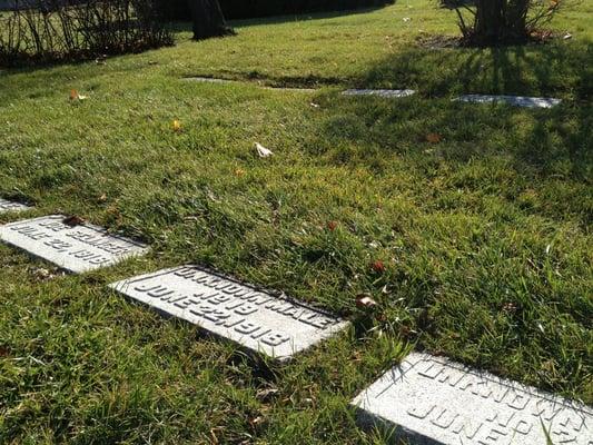 The first markers from the crash of 1918, many were unidentified.