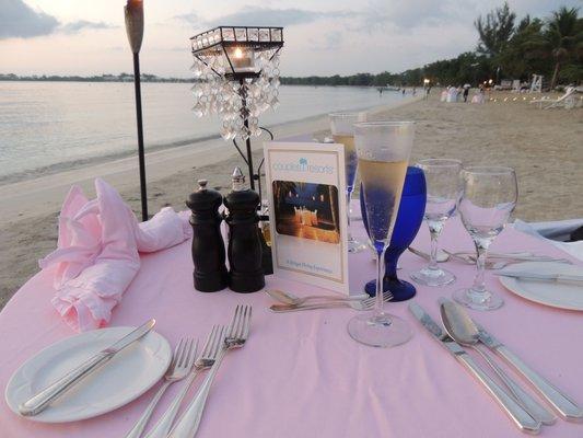 Have a romantic dinner on the beach.