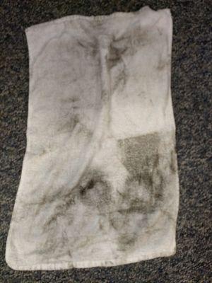 Towel used to clean off my car after they used there leaf blowers.